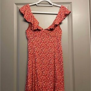 Kimchi Blue Red Floral Mini Dress